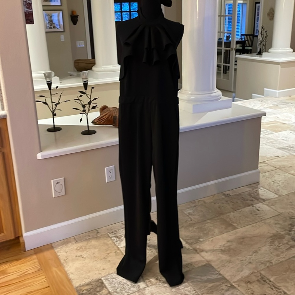 Black Jumpsuit NWOT  halter, open back, medium